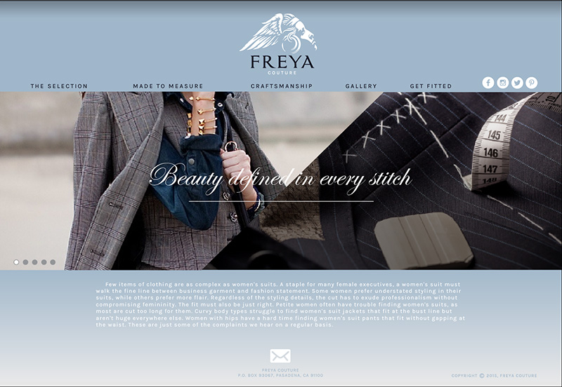 Freya Couture home page